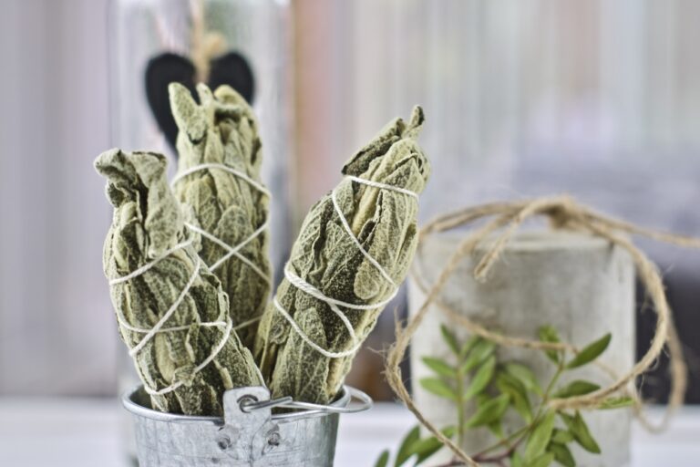 Räucherbündel für eigenes Räucherwerk aus dem Garten